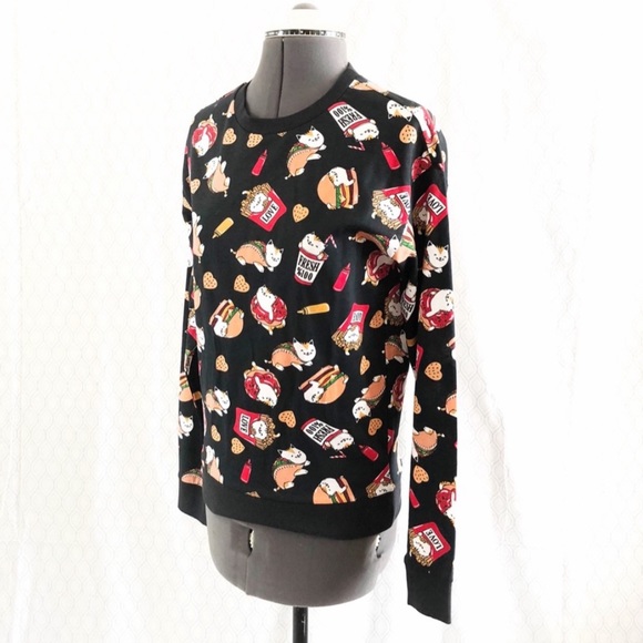 H&M Small Cat Taco Junk Food Sweatshirt Black - Picture 7 of 11